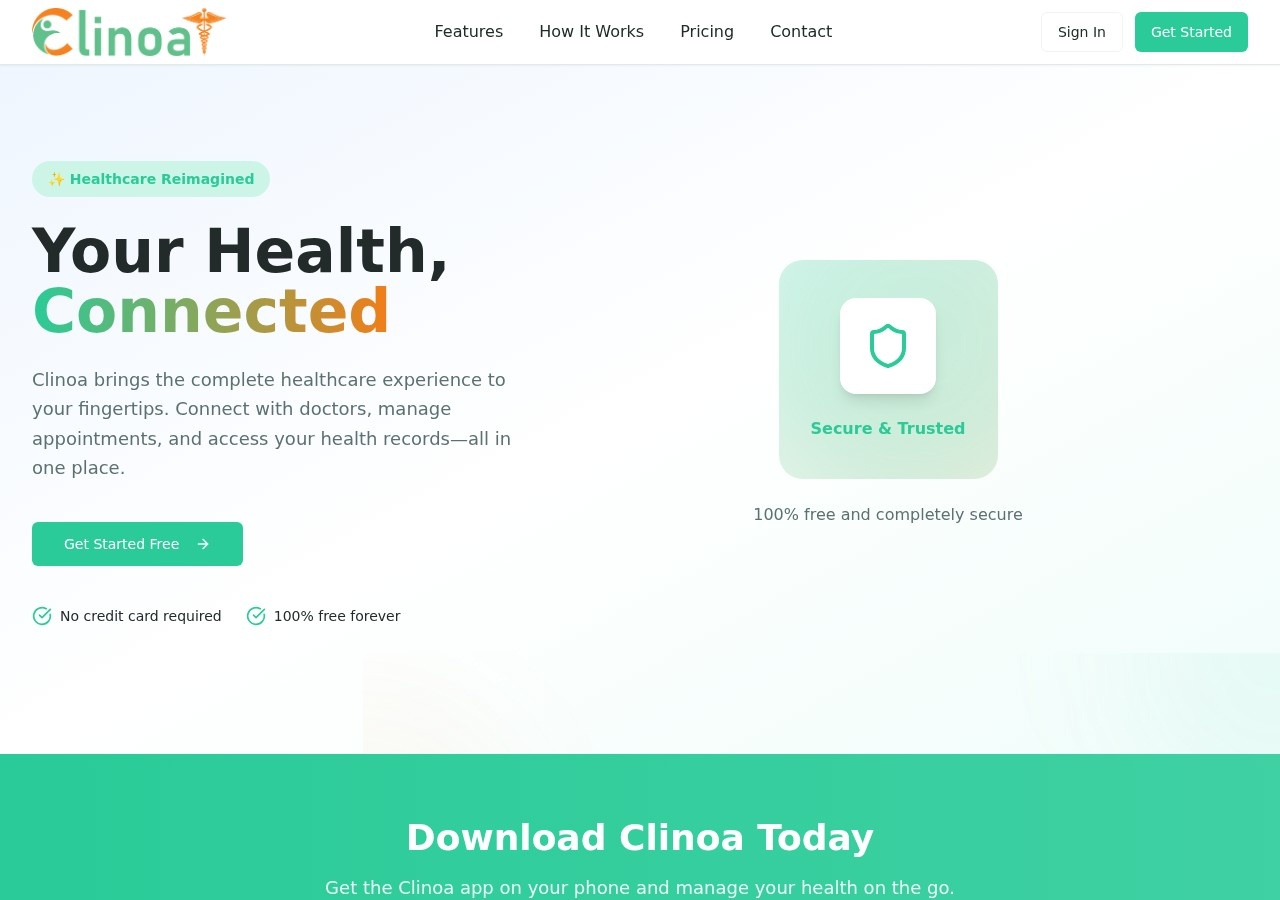 Clinoa desktop preview